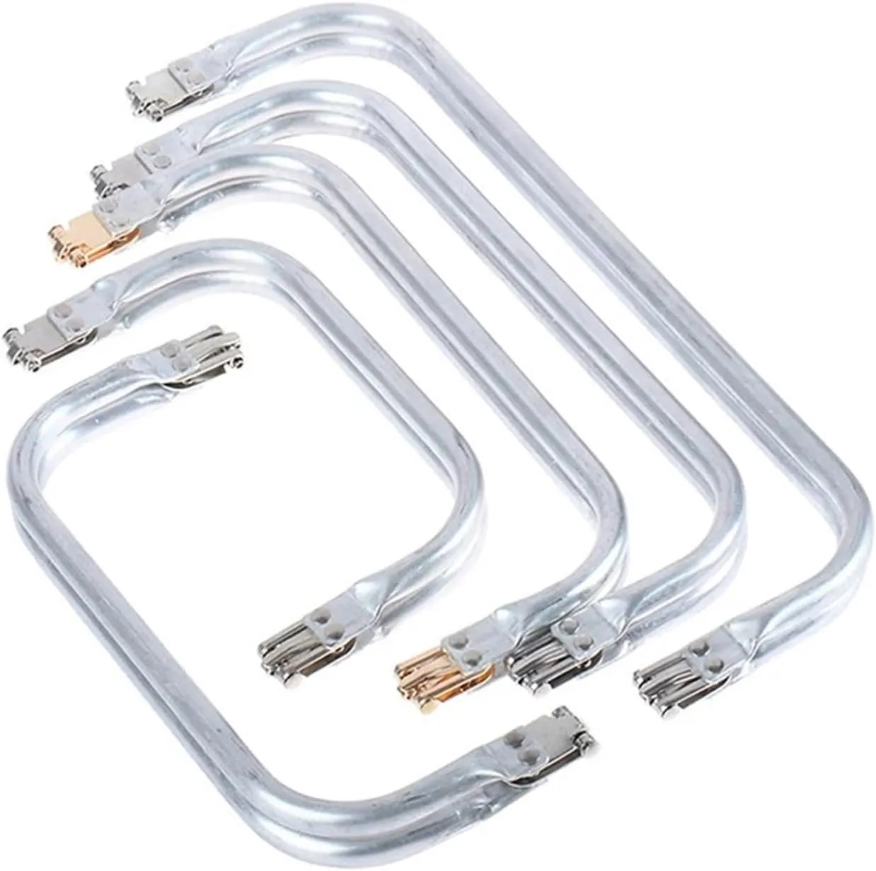 10PCS 20-30cm Silver Metal Frame for Purse Doctor Aluminium Tube Handle Bag Accessories Clutch Parts(30cm-10pcs)