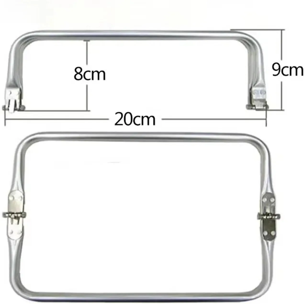 10PCS 20-30cm Silver Metal Frame for Purse Doctor Aluminium Tube Handle Bag Accessories Clutch Parts(30cm-10pcs)