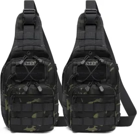 ATBP Small Tactical Sling Backpack Bag Pack for Men Military Shoulder Bag Molle Crossbody Bag for Hiking 6 Liters