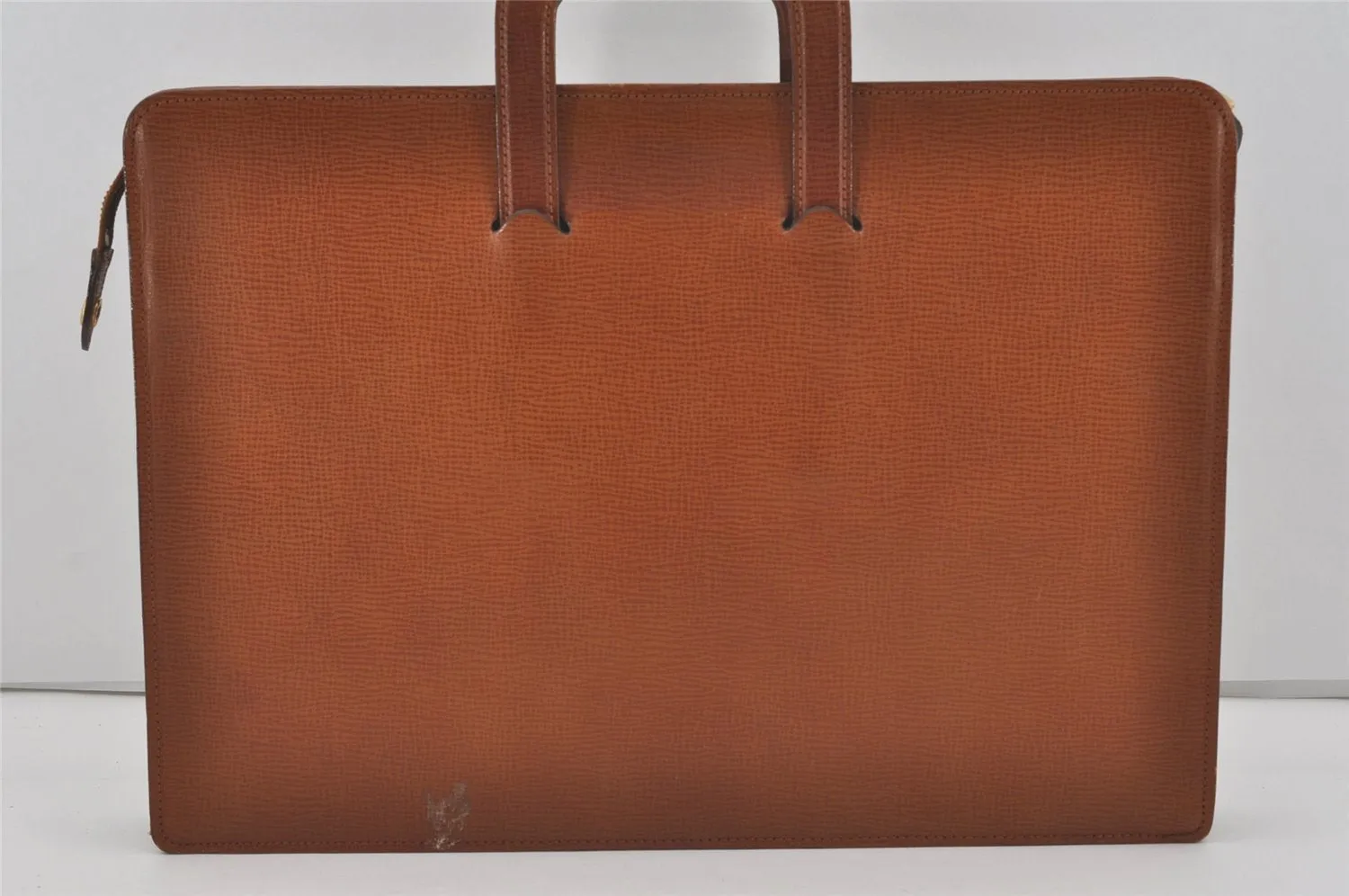 Authentic Burberrys Vintage Leather Briefcase Business Bag Brown 3957I