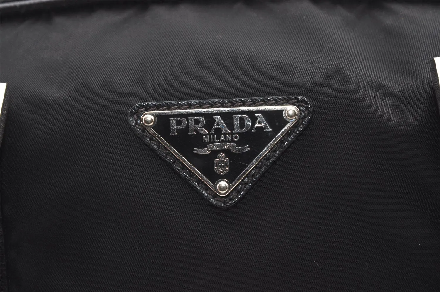 Authentic PRADA Nylon Tessuto Saffiano Leather Business BriefCase Black 0195K