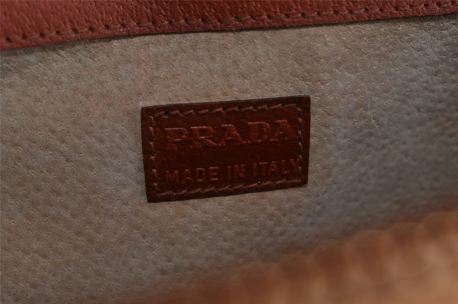 Authentic PRADA Vintage Leather Nappa Briefcase Business Bag Brown 5619K
