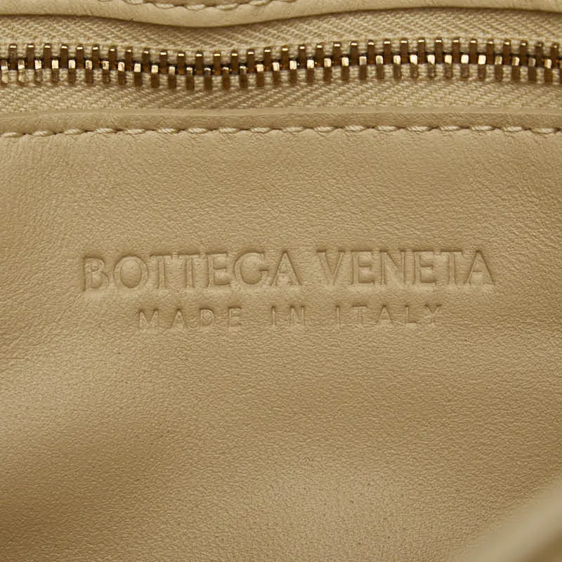 Bottega Veneta Patent Leather Cassette Crossbody Bag Beige