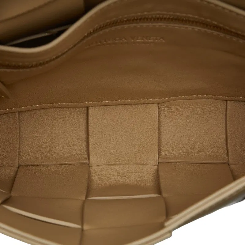 Bottega Veneta Patent Leather Cassette Crossbody Bag Beige