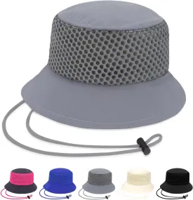 Breathable Bucket Hat for Men Women, Lightweight Mesh Sun Hat for Beach, Gardening, Hiking, Camping, Golf