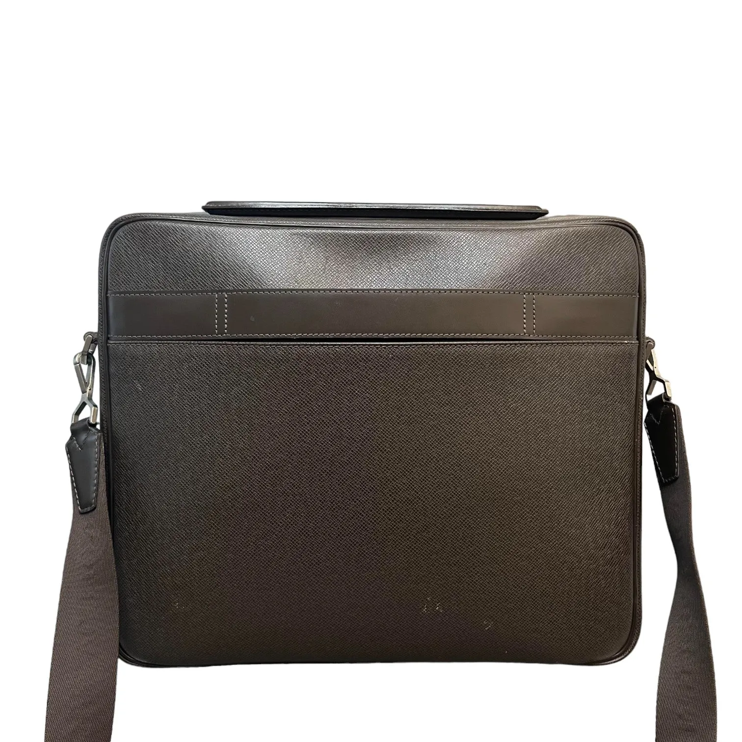 Briefcase Taiga Leather Brown SHW