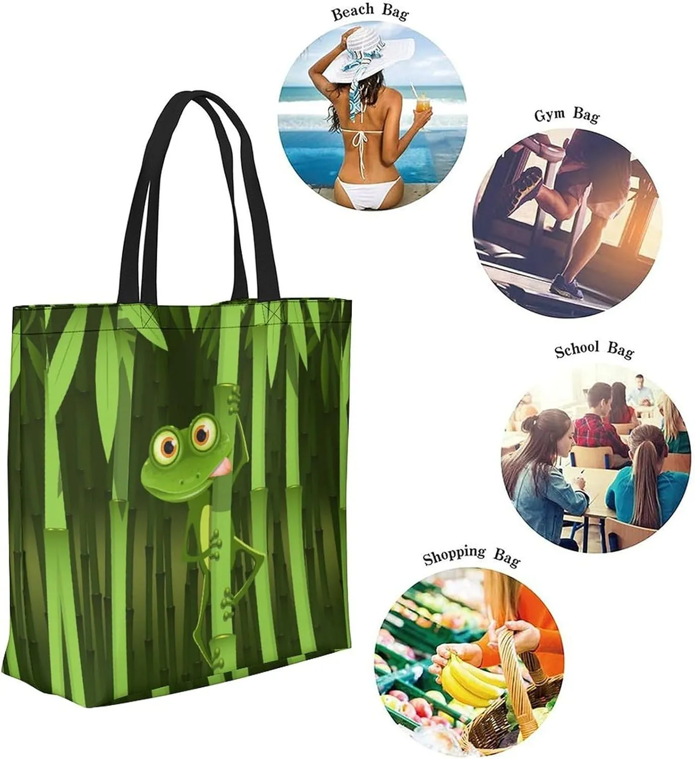 Canvas Tote Bag Large Women Casual Shoulder Bag Handbag Reusable Beach Shopping Grocery Bag For Outdoors