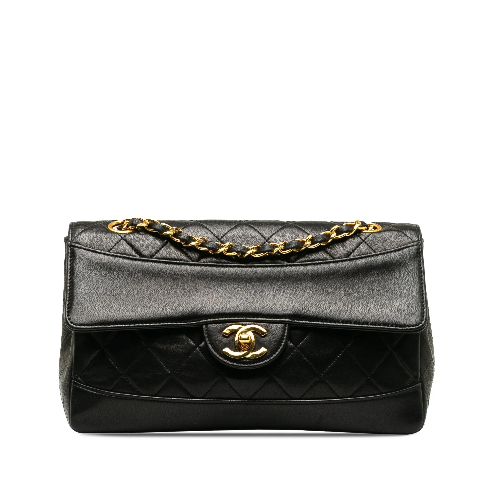 Chanel CC Matelasse Lambskin Flap Crossbody Bag