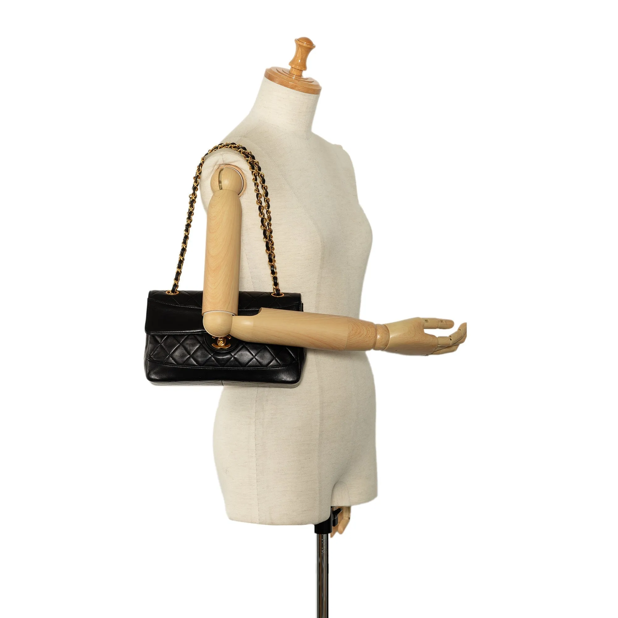 Chanel CC Matelasse Lambskin Flap Crossbody Bag