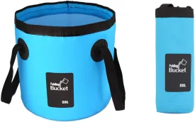Collapsible Bucket,Camping Water Storage Container 5 Gallon(20L) Portable Folding Bucket Wash Basin for Traveling Hiking Fishing Boating Gardening-Blue