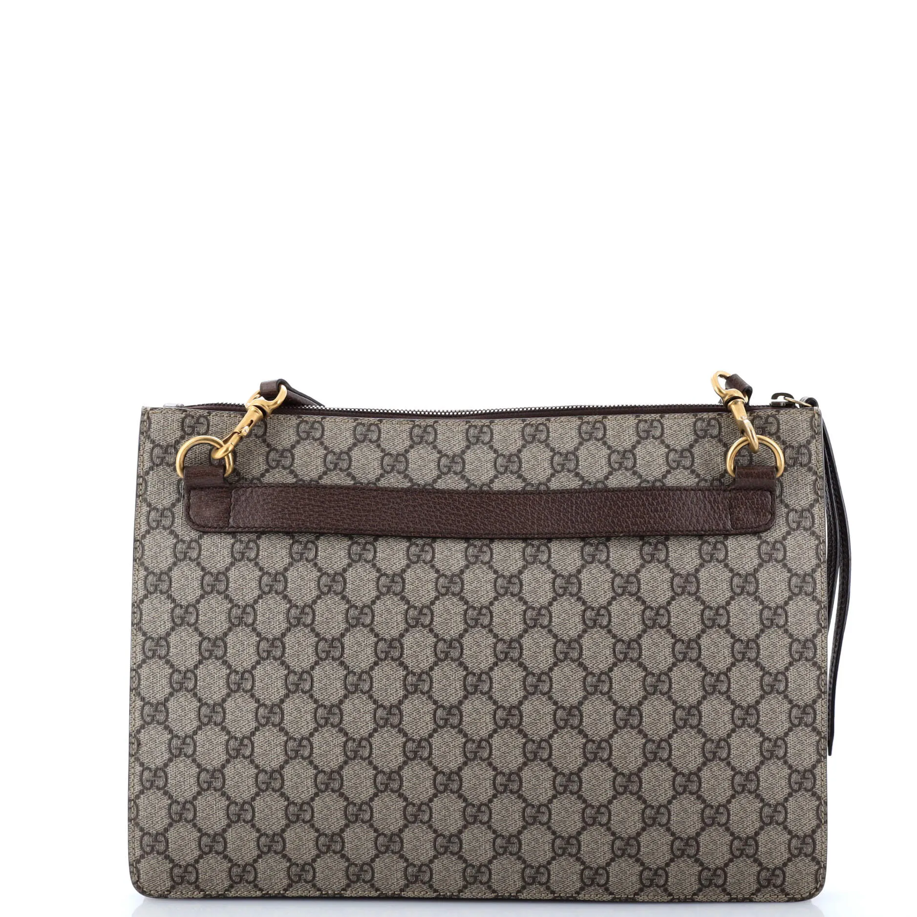 Courrier Messenger Bag GG Coated Canvas with Applique