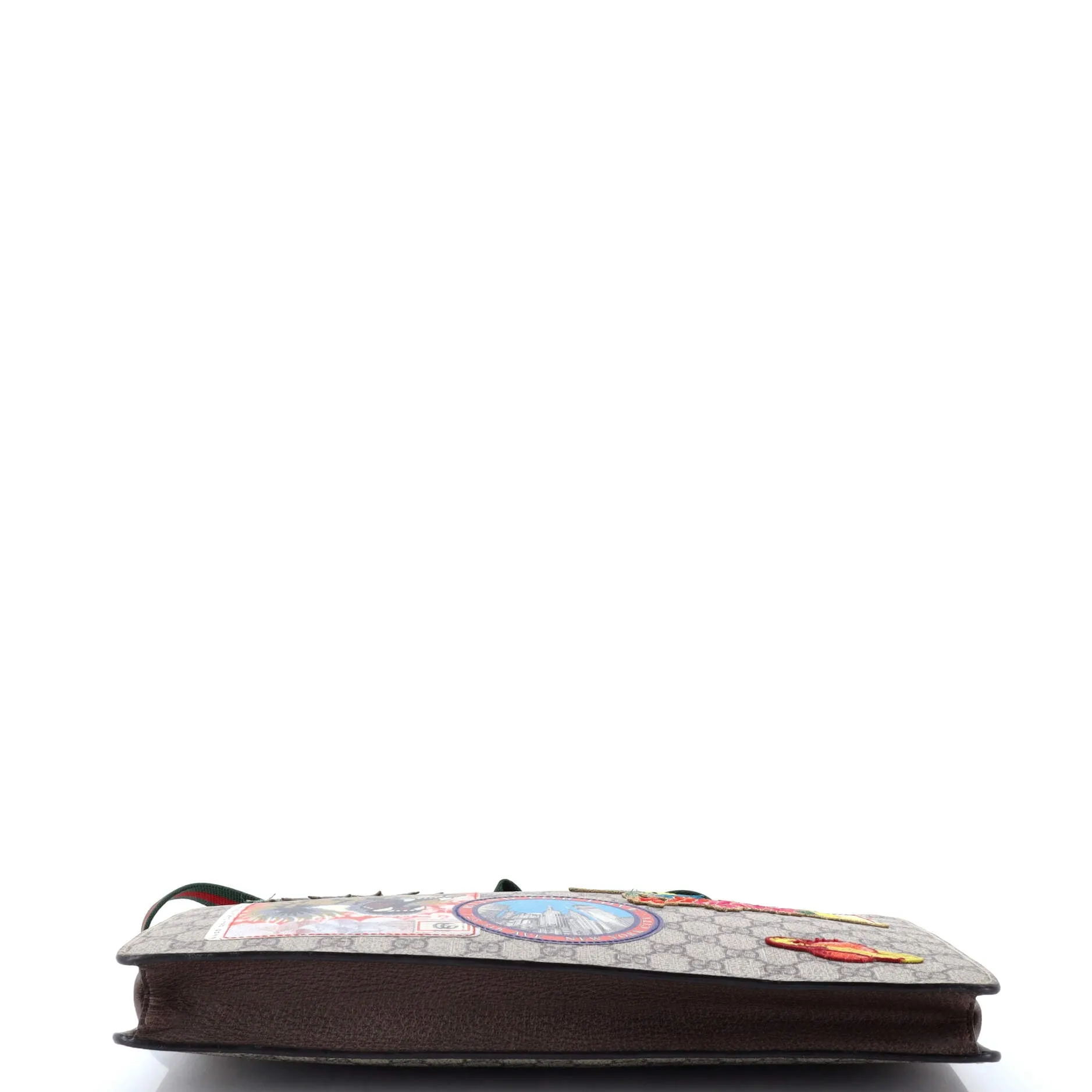 Courrier Messenger Bag GG Coated Canvas with Applique