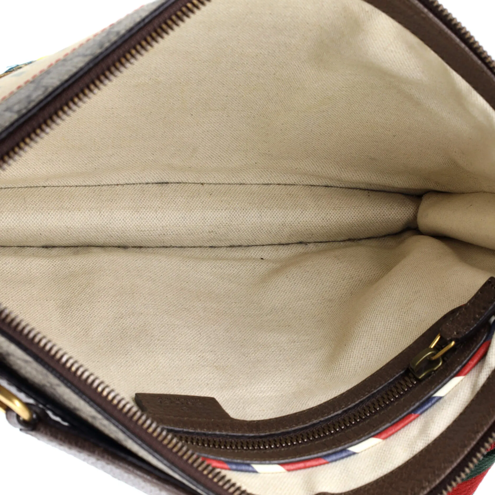 Courrier Messenger Bag GG Coated Canvas with Applique