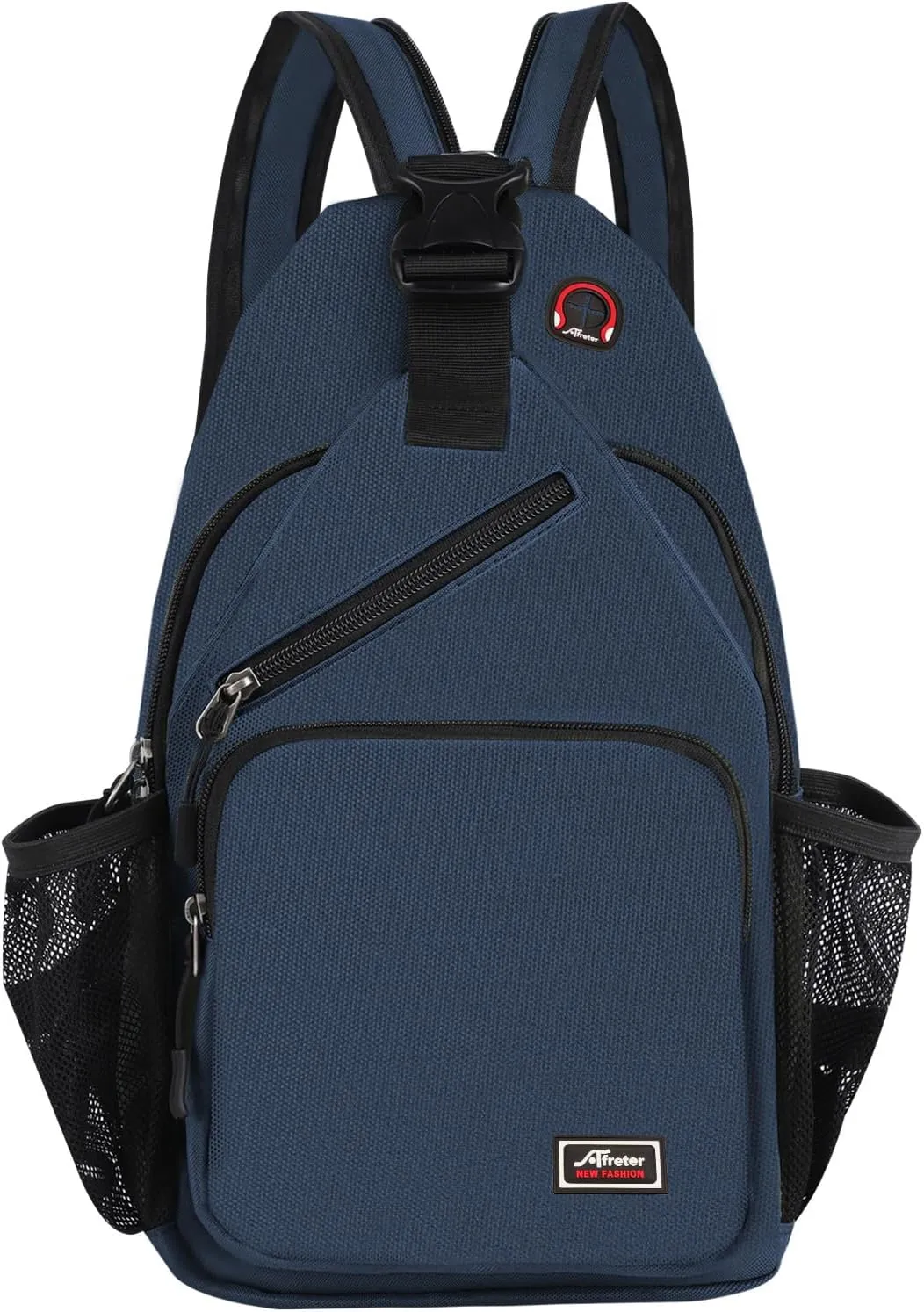 Crossbody Sling Backpack Men and Women Sling Bag Shoulder Backpack Travel Hiking Chest Bag Daypack (Navy Blue)