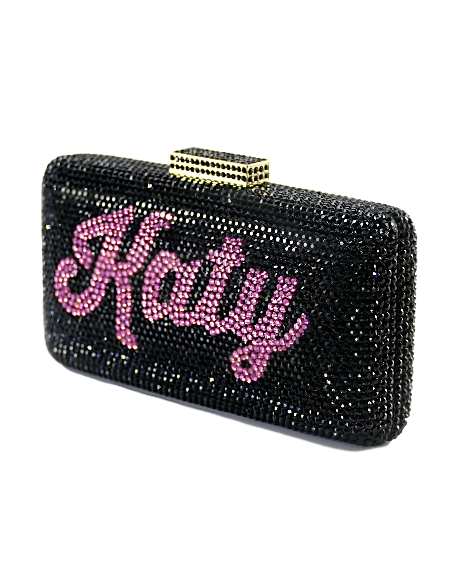 Custom Name Personalized Crystal Box Evening Clutch Bag