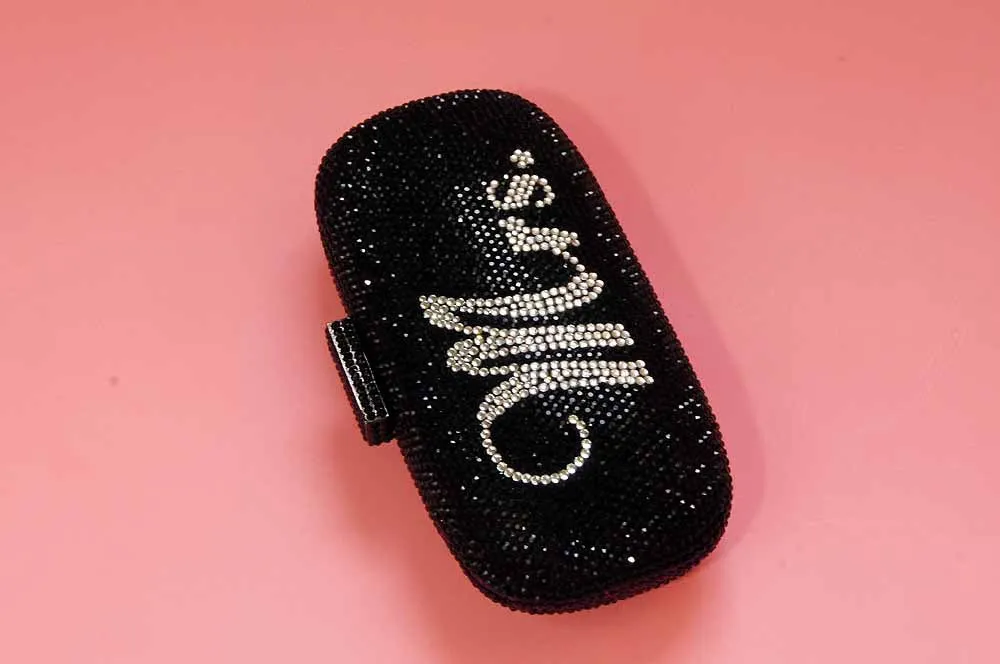 Custom Name Personalized Crystal Box Evening Clutch Bag