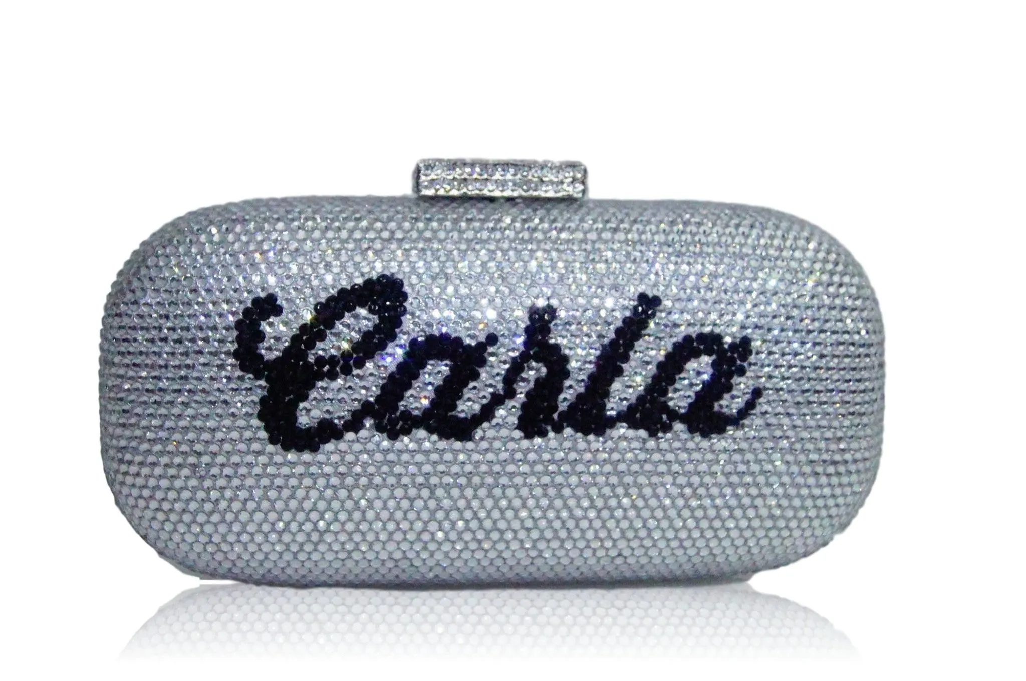 Custom Name Personalized Crystal Box Evening Clutch Bag