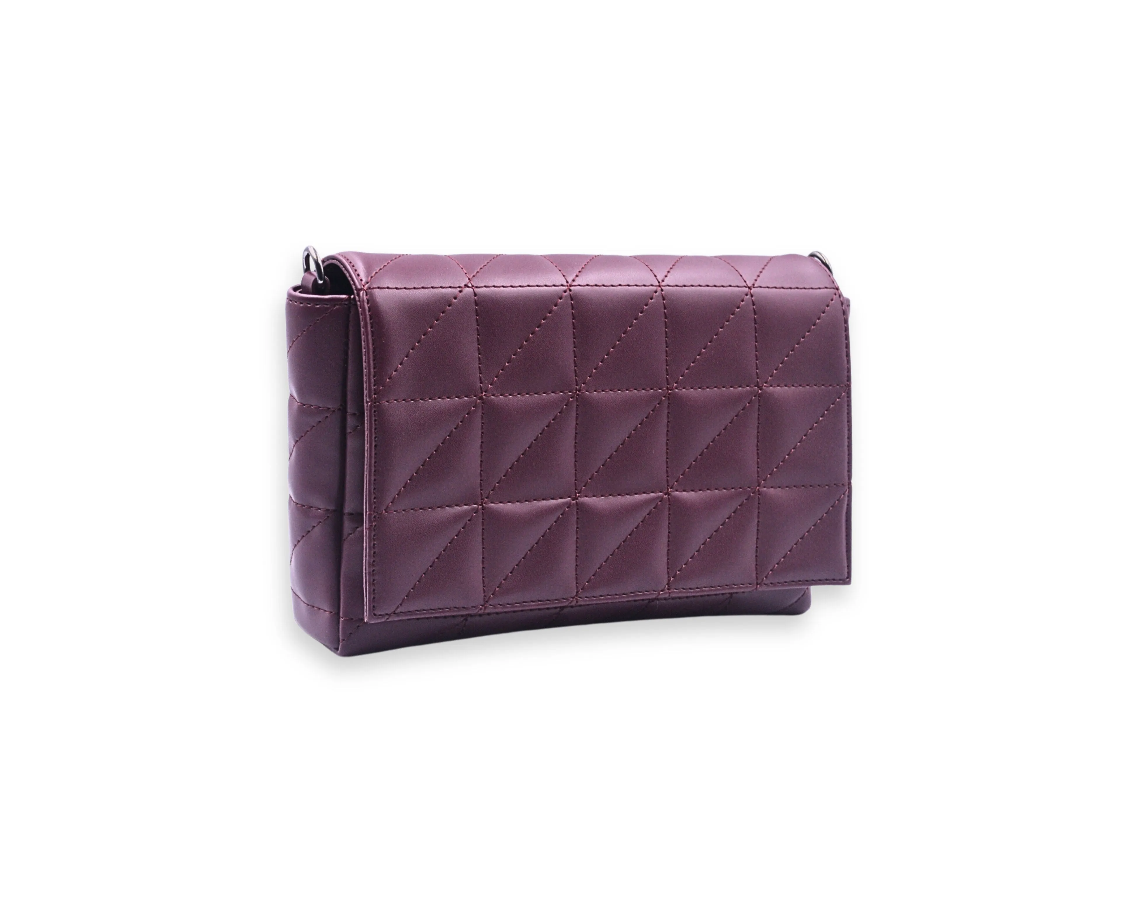 Elina Quilted Sling Bag - WINE