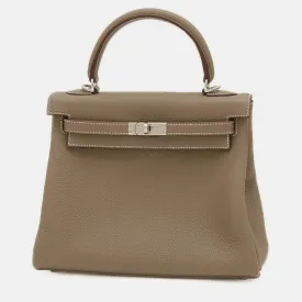 Etoupe Togo Kelly 25 Handbag