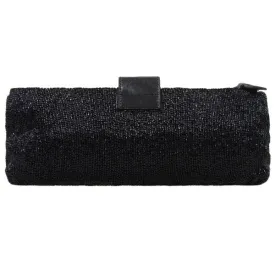 FENDI Beads Mamma Baguette Shoulder Bag Black