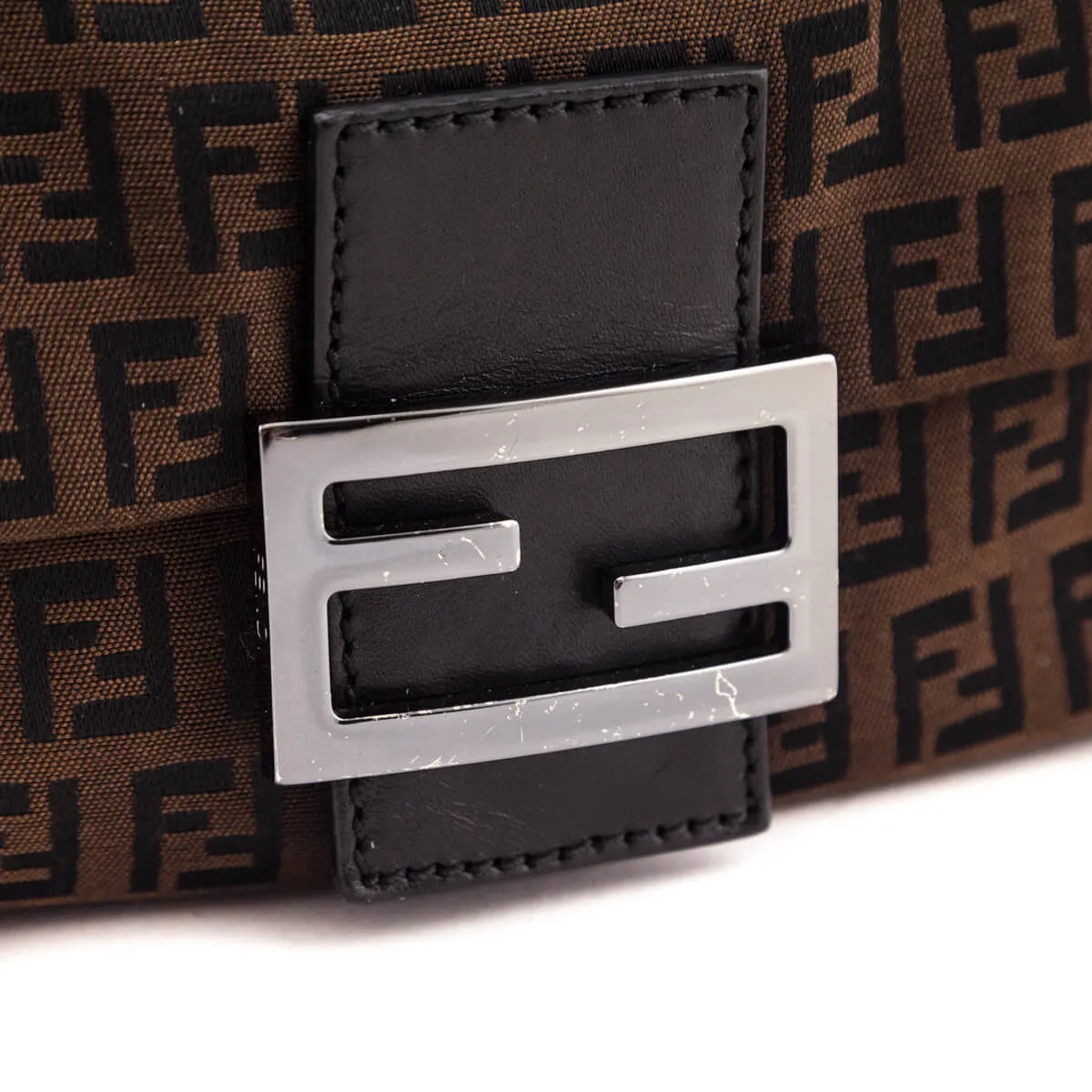 Fendi Brown Zucchino Mini Mamma Baguette