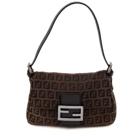 Fendi Brown Zucchino Mini Mamma Baguette