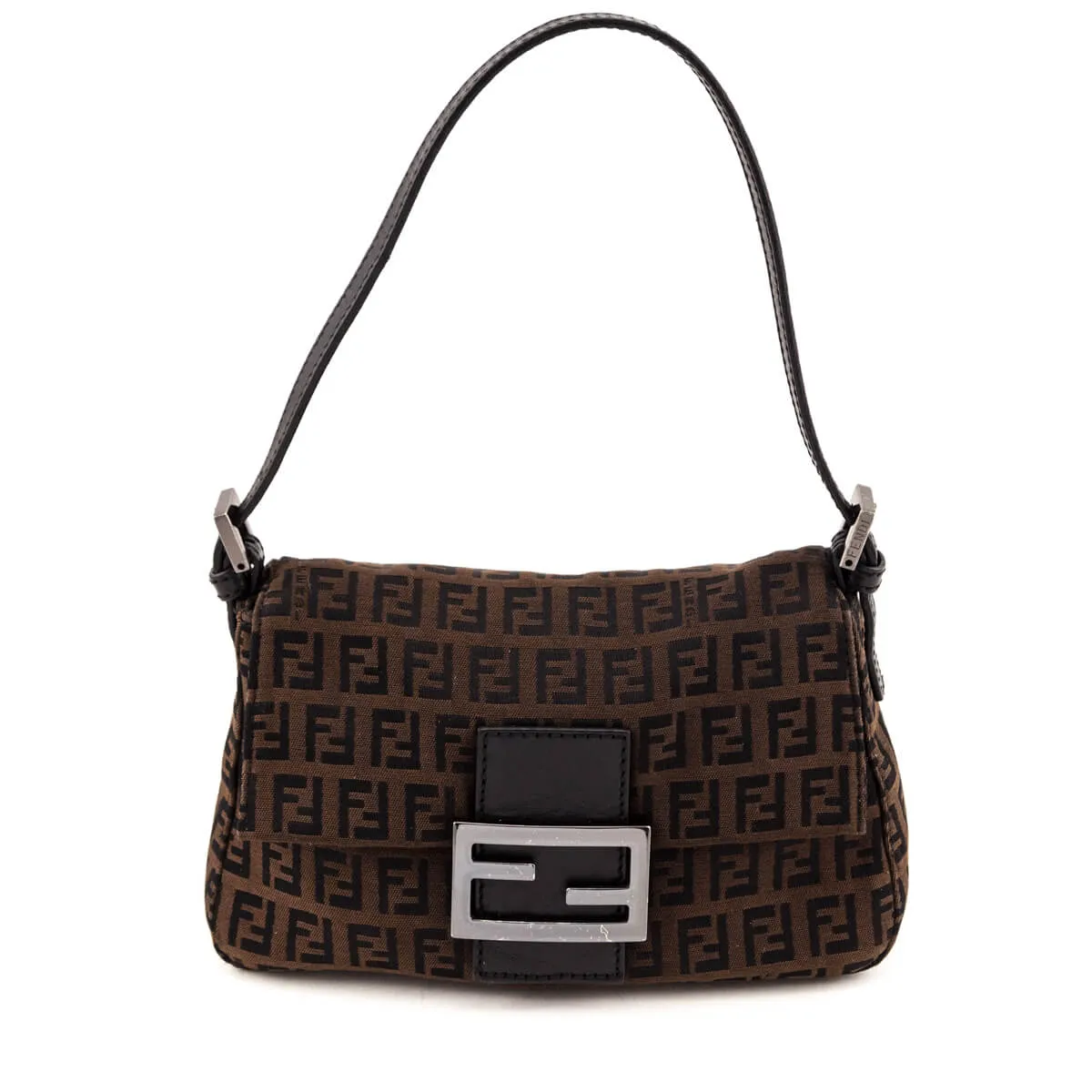 Fendi Brown Zucchino Mini Mamma Baguette