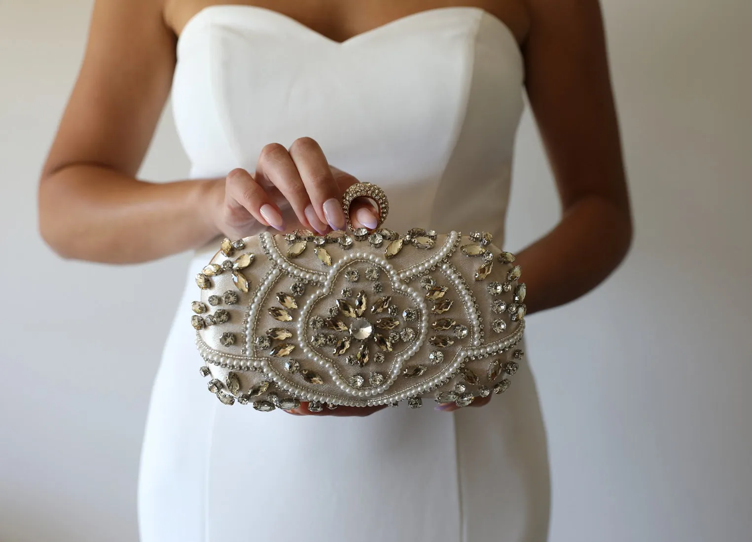 Gold Crystal Wedding Purse