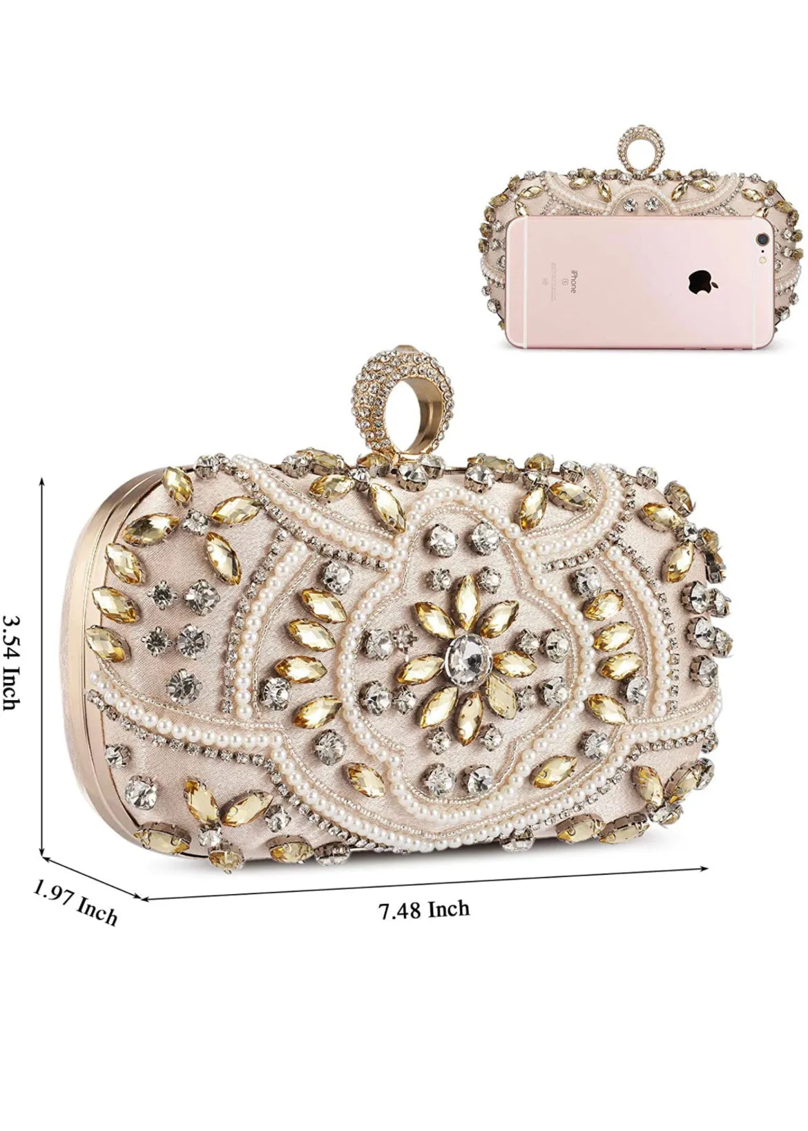Gold Crystal Wedding Purse