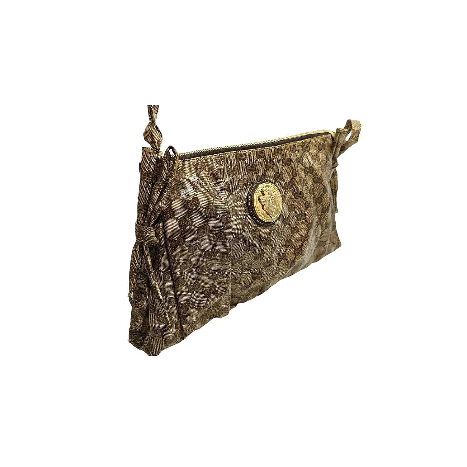 Gucci Beige/Ebony GG Crystal Hysteria Clutch Bag