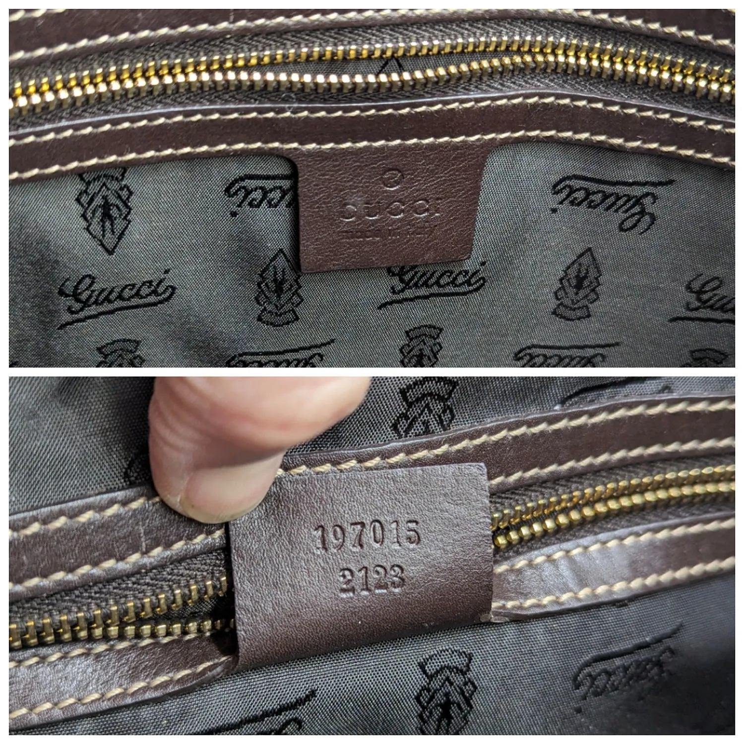 Gucci Beige/Ebony GG Crystal Hysteria Clutch Bag