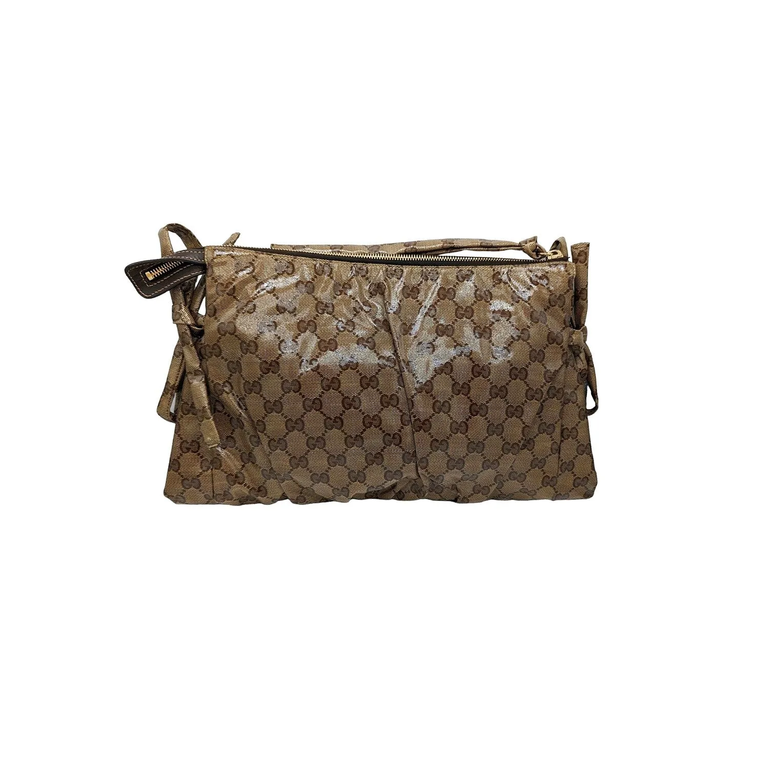 Gucci Beige/Ebony GG Crystal Hysteria Clutch Bag