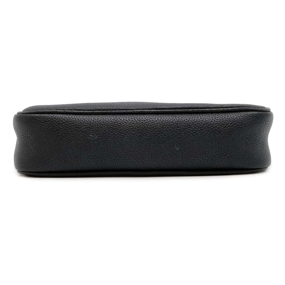 Gucci GG Supreme Shoulder Bag Black 768391 Leather Size Mini