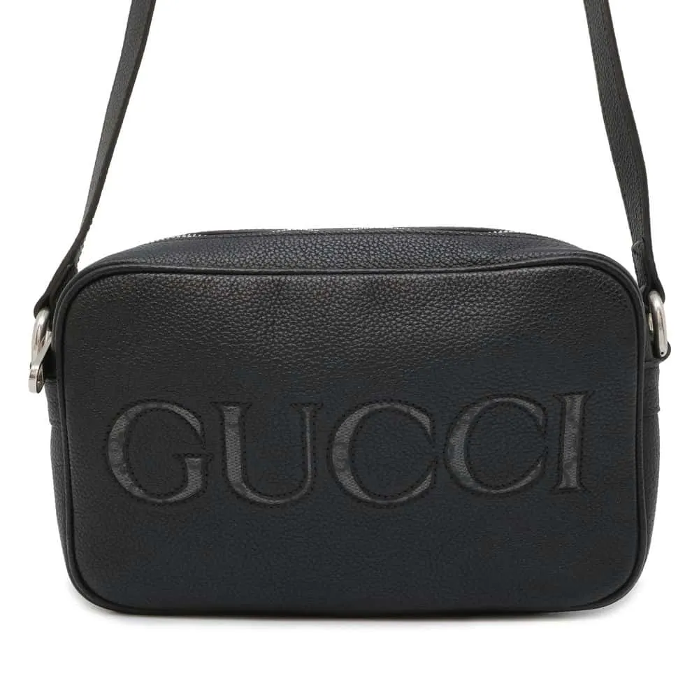 Gucci GG Supreme Shoulder Bag Black 768391 Leather Size Mini