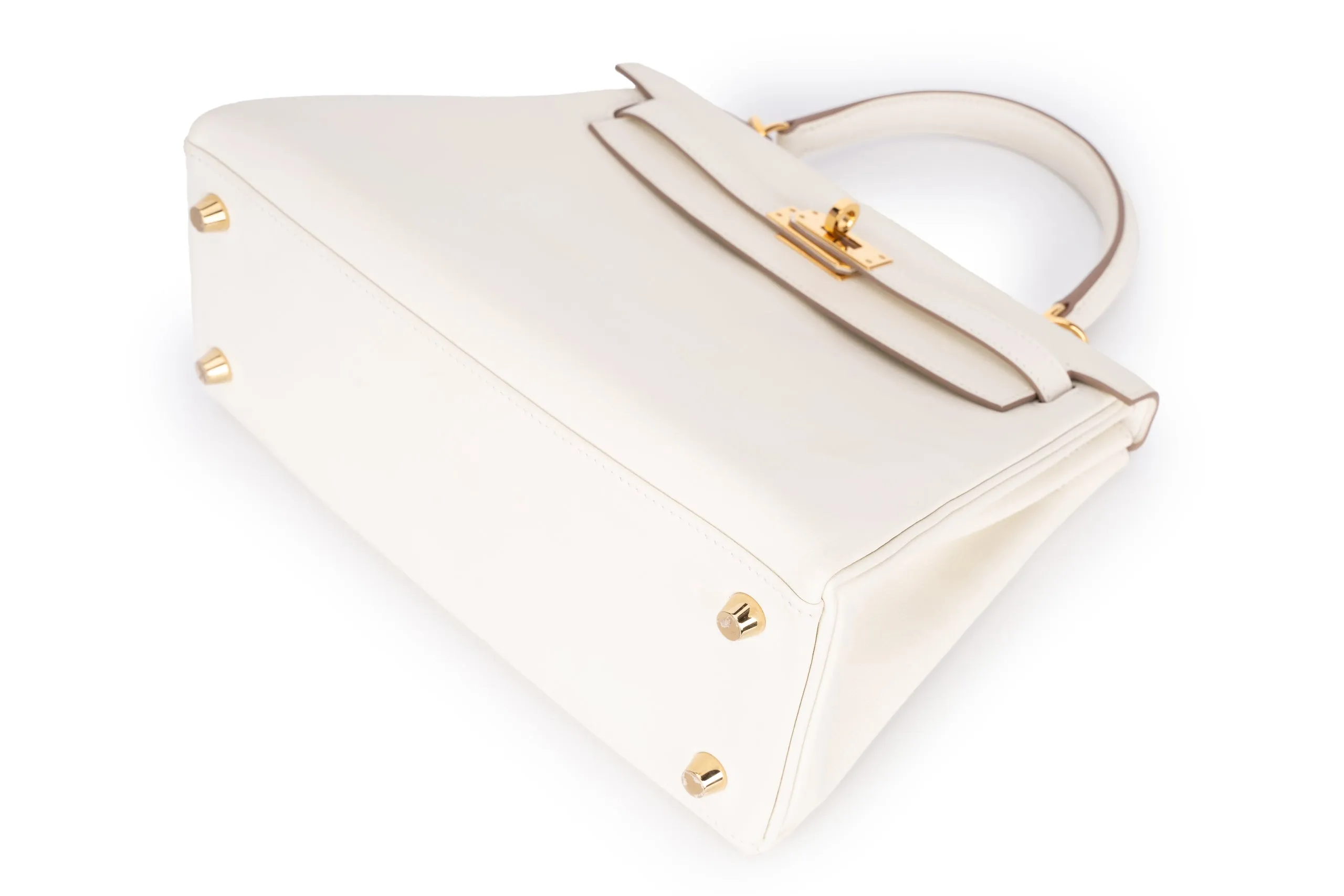 Hermès Kelly 25 Retourne Swift Mushroom GHW