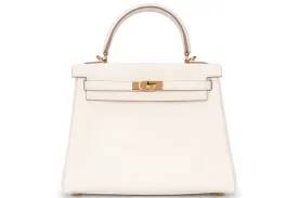 Hermès Kelly 25 Retourne Swift Mushroom GHW
