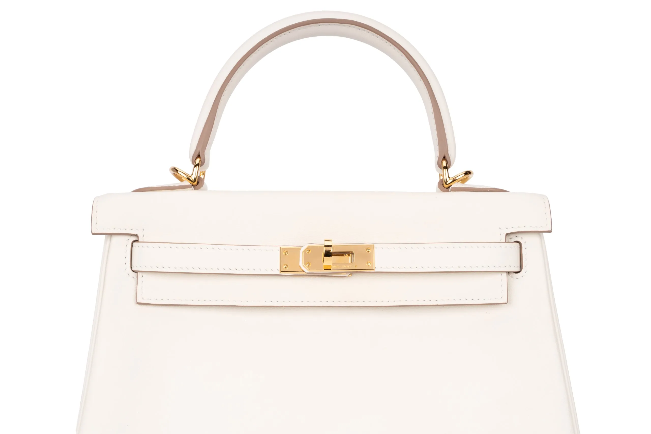 Hermès Kelly 25 Retourne Swift Mushroom GHW