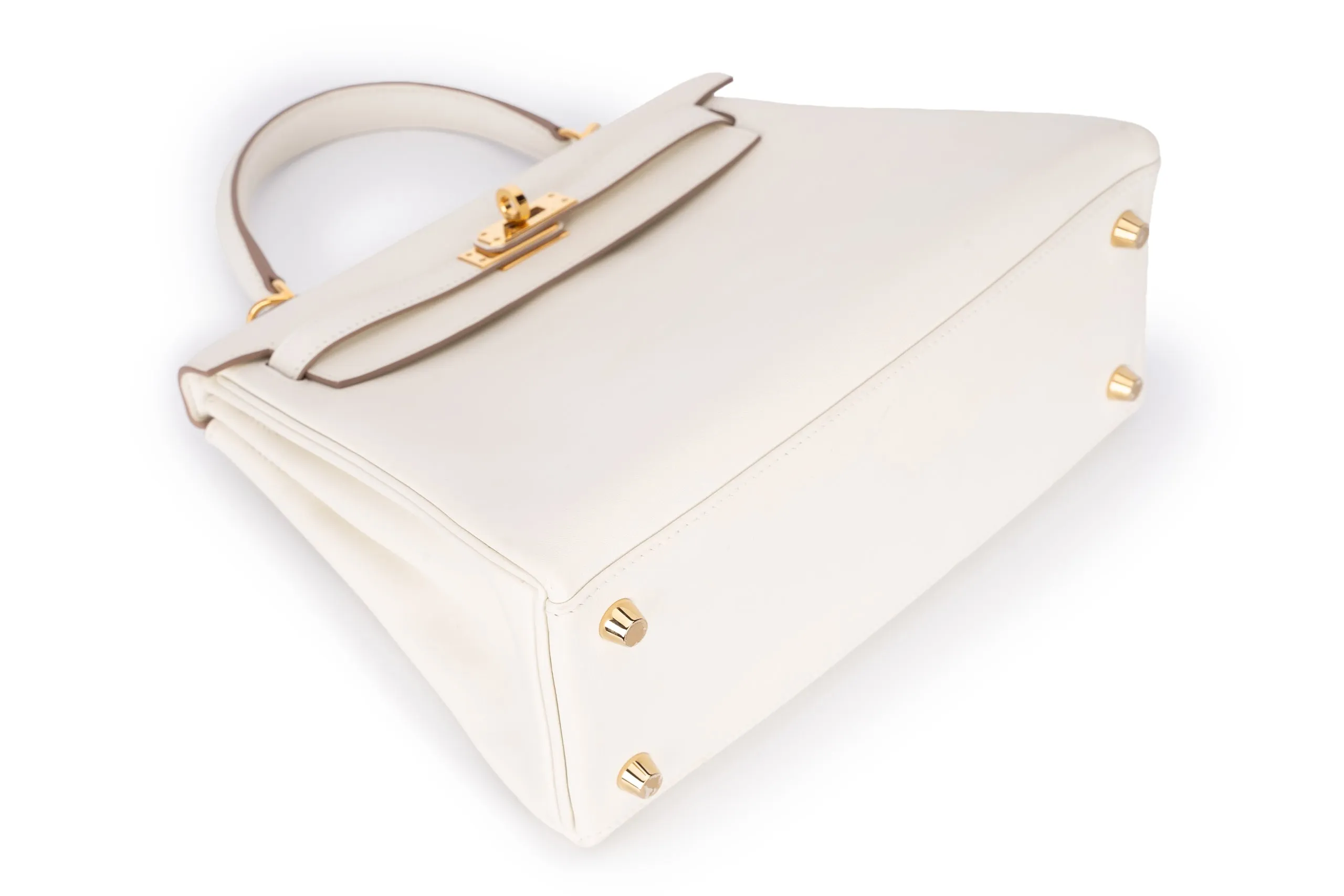 Hermès Kelly 25 Retourne Swift Mushroom GHW