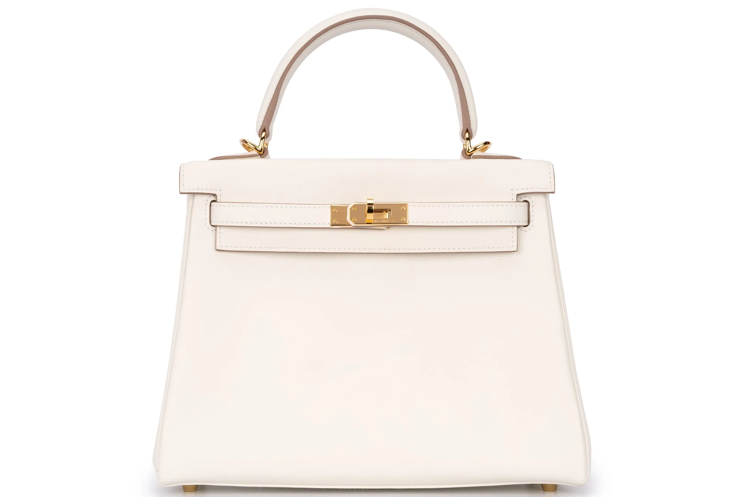 Hermès Kelly 25 Retourne Swift Mushroom GHW
