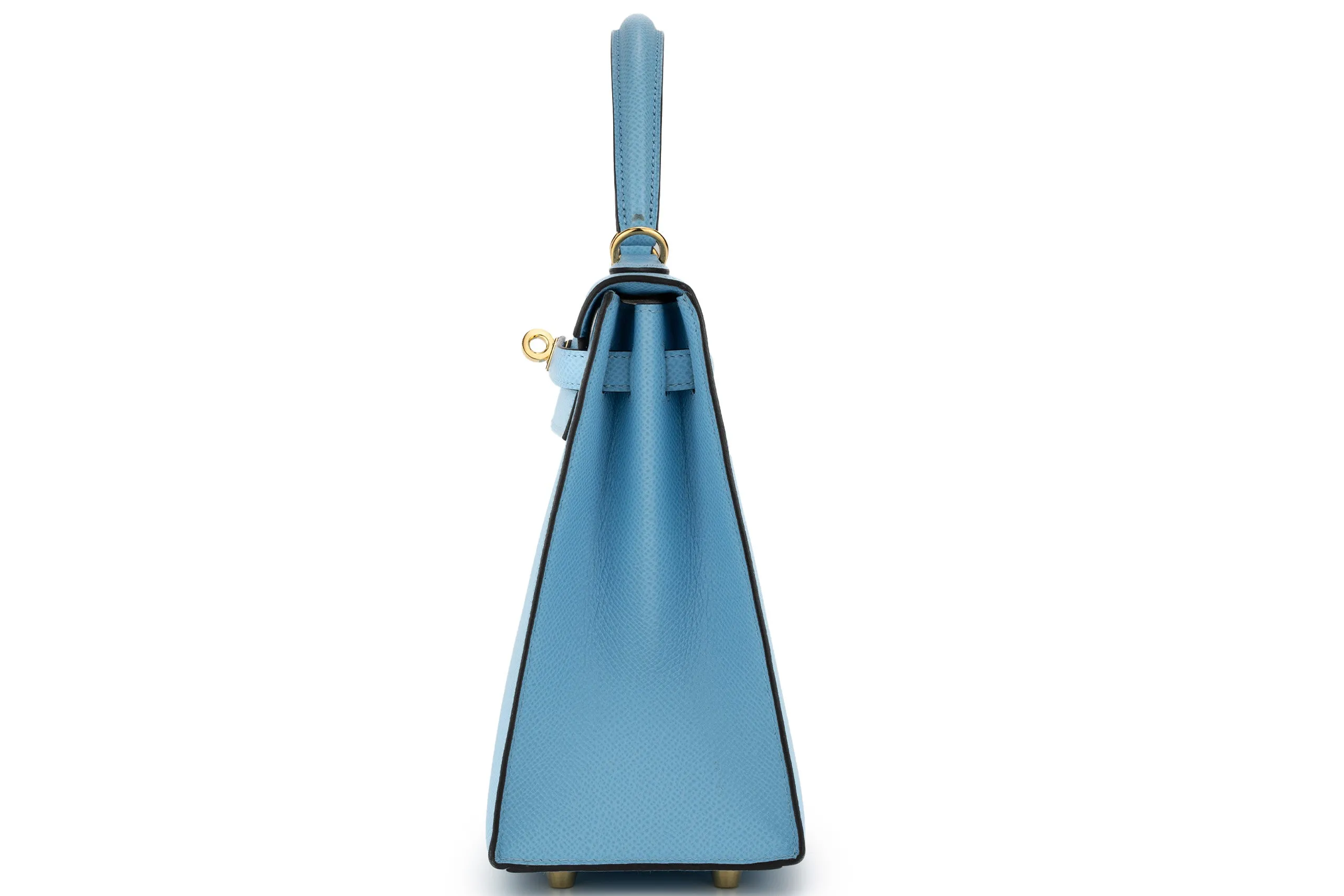 Hermès Kelly 25 Sellier Epsom Celeste GHW