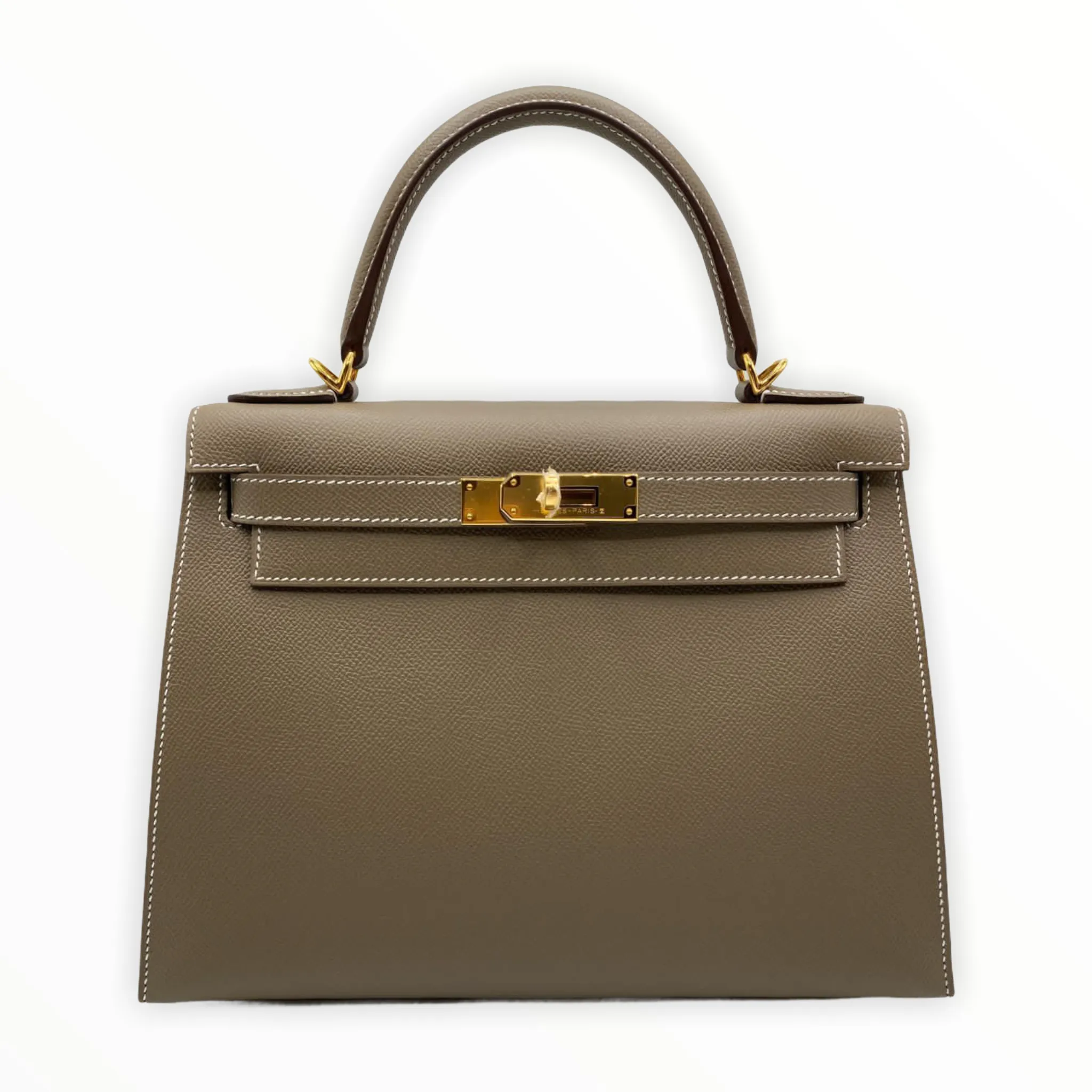 Hermès Kelly 28 Etoupe Epsom Sellier Gold Hardware