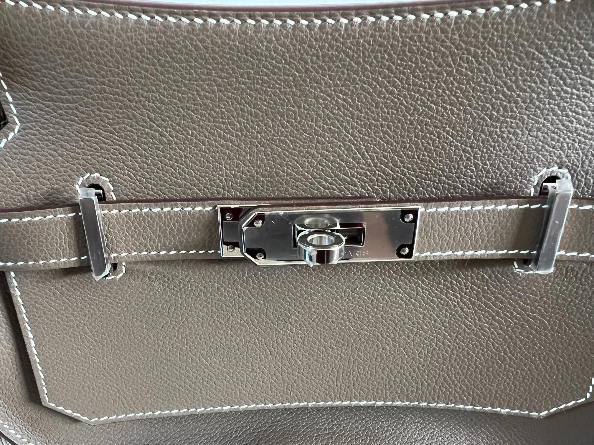 Hermès Mini Jyspsière Etoupe, PHW