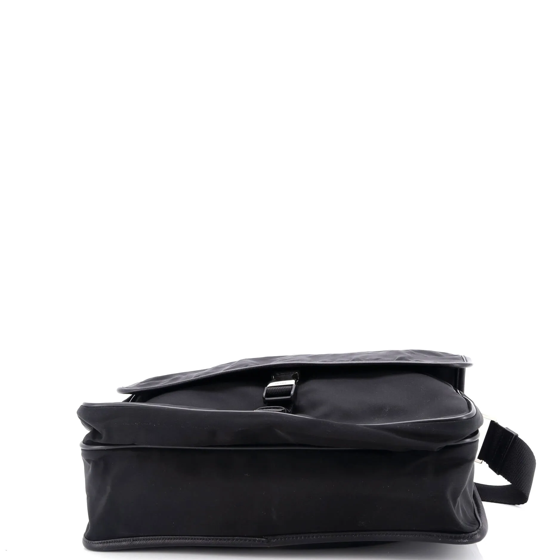 Impunturato Buckle Flap Messenger Bag Quilted Tessuto Small