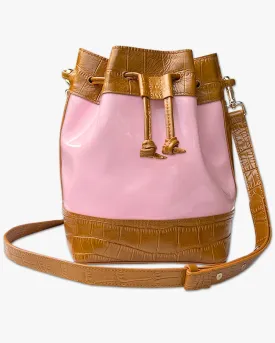 JELLY BUCKET BAG | CARAMEL & SOFT PINK