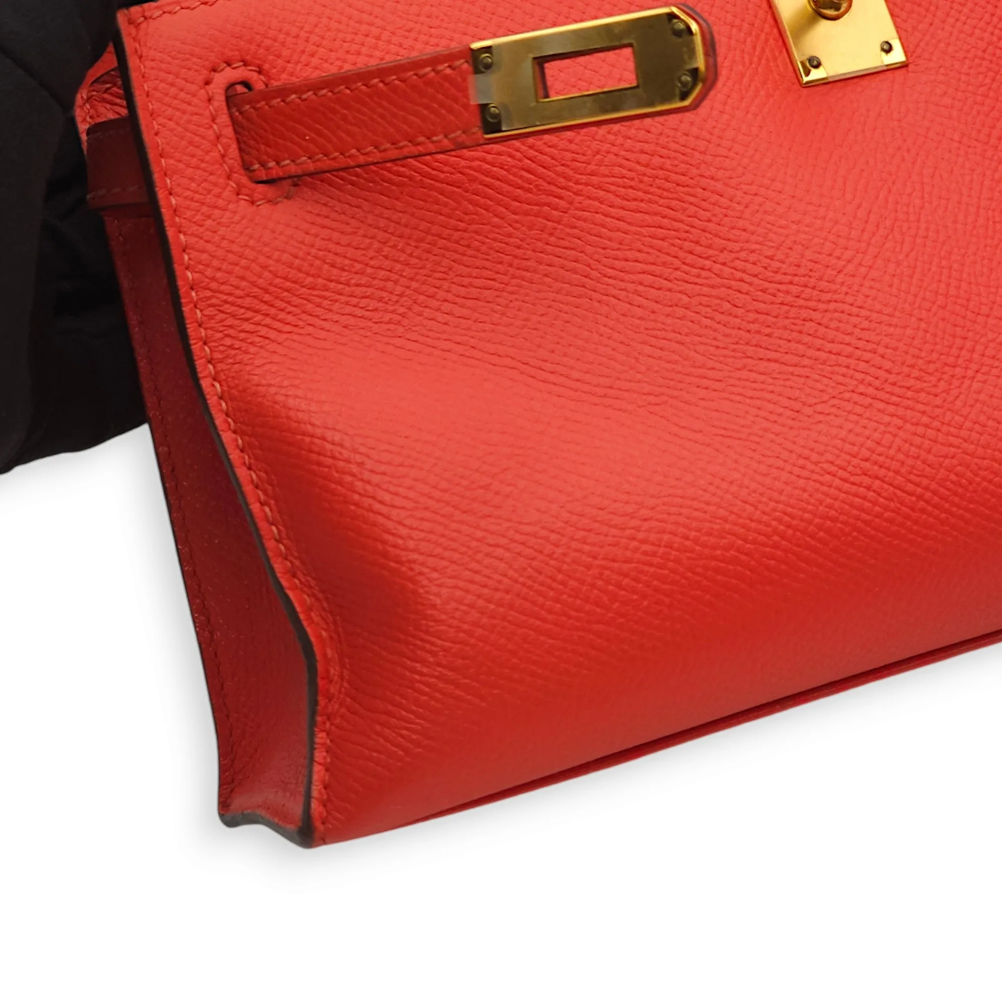 Kelly Pochette Rose Jaipur in Epsom, Gold hardware