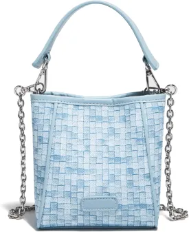 LAORENTOU Small Fabric Bucket Top-handle Crossbody Bag for Women Satchel Trendy Handbags Canvas