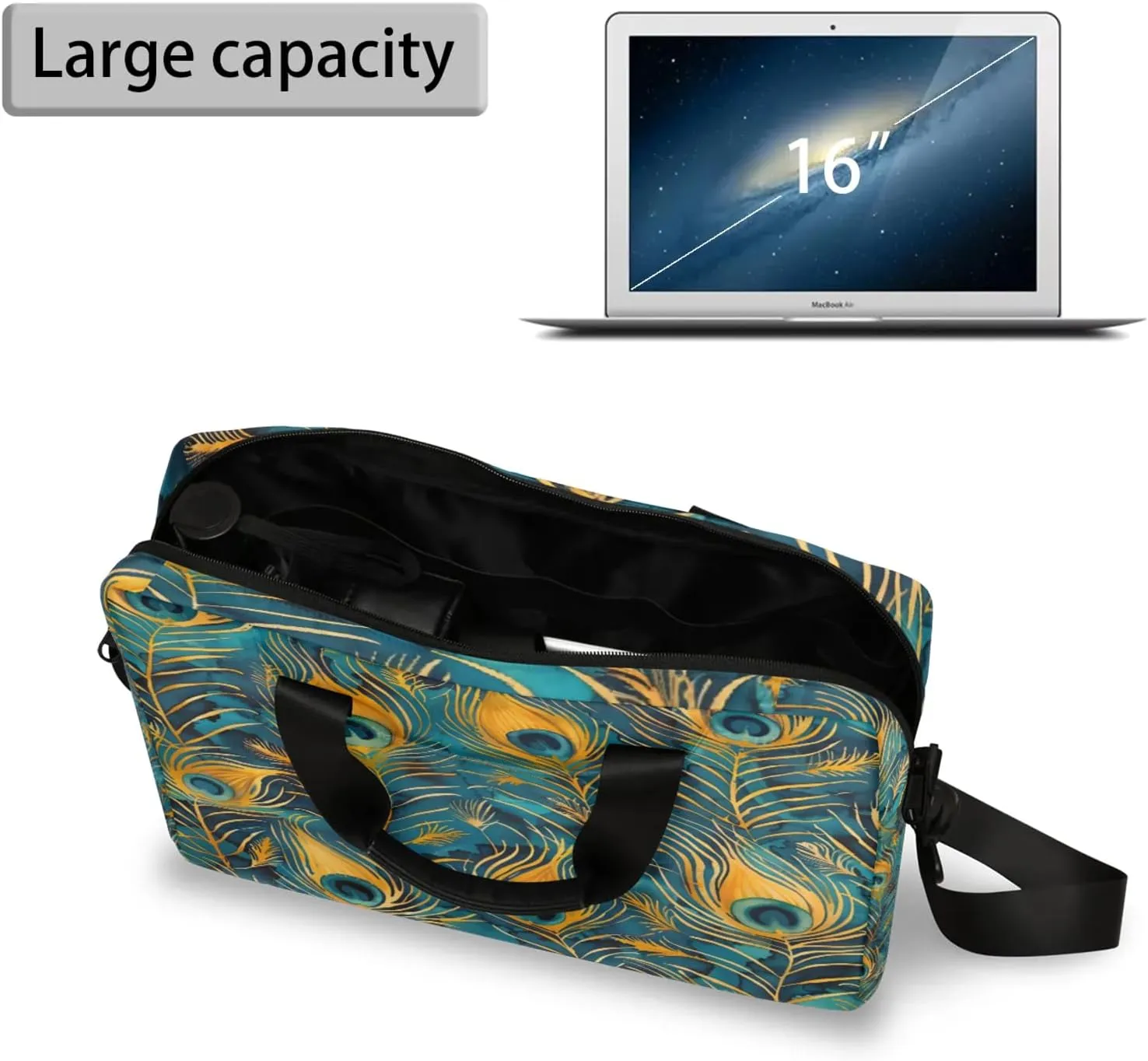 Laptop Bag 15.6 Inch Laptop Sleeve Case with Shoulder Computer Slim Briefcase for Men and Women