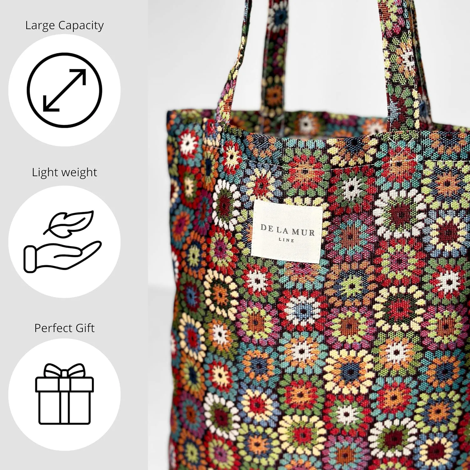 LARGE BOHO TOTE BAG for WOMEN  Animal Free Shoulder Bag  Boho Hippie Purse for Beach, Work & Daily Use