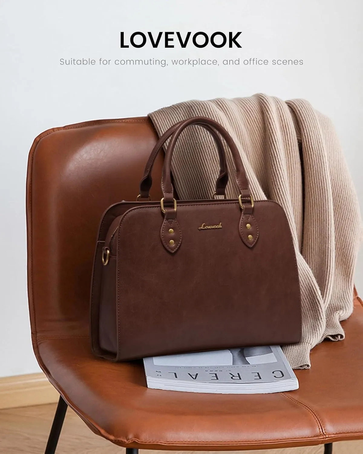 LOVEVOOK Purses and Handbags for Women, Vintage-Style Leather Top Handle Shoulder Bag Satchel Tote Crossbody Purse for Ladies
