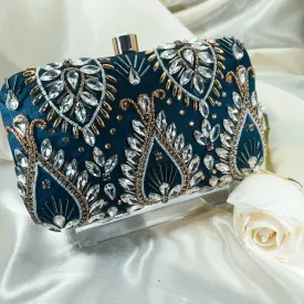MAIRA Clutch (Navy Blue)